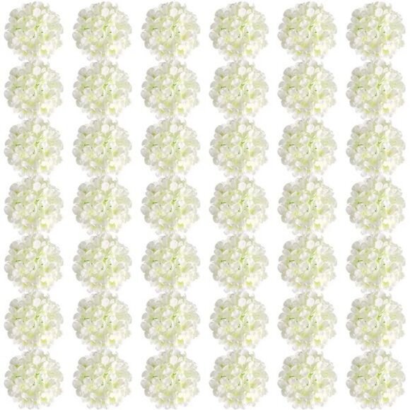 64 PCS Artificial Hydrangea Flowers, Silk Artificial Flowers Heads with Stems - Picture 3 of 7
